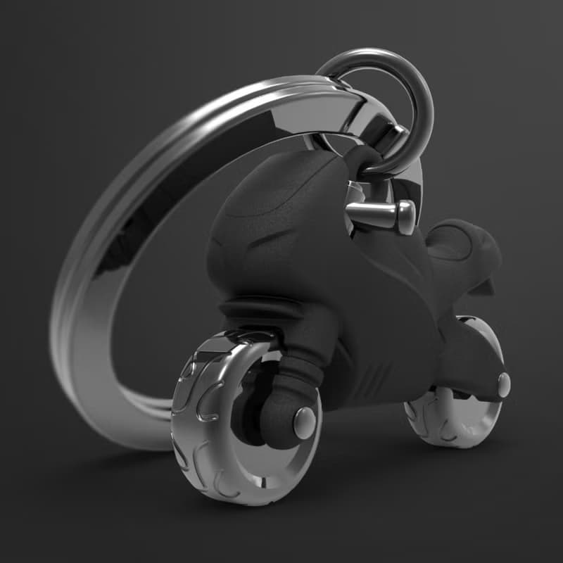 【Metalmorphose】MTM消光黑摩托車鑰匙圈 重型機車/吊飾/禮品
