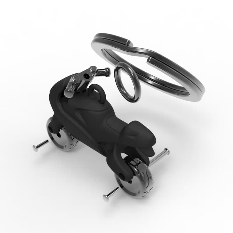 【Metalmorphose】MTM消光黑摩托車鑰匙圈 重型機車/吊飾/禮品
