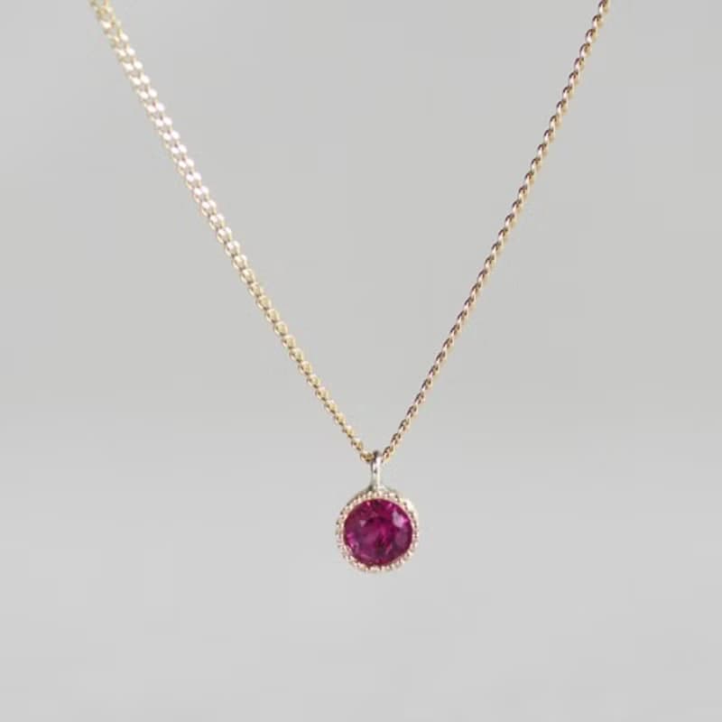 Ruby birth stone pendant [P033K10RB]