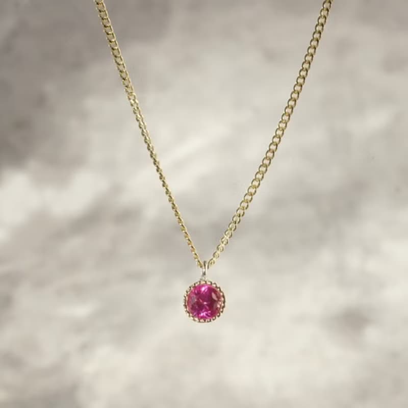 Ruby birth stone pendant [P033K10RB]