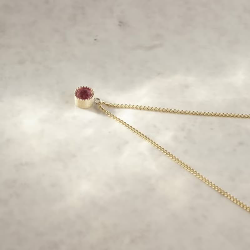 Ruby birth stone pendant [P033K10RB]