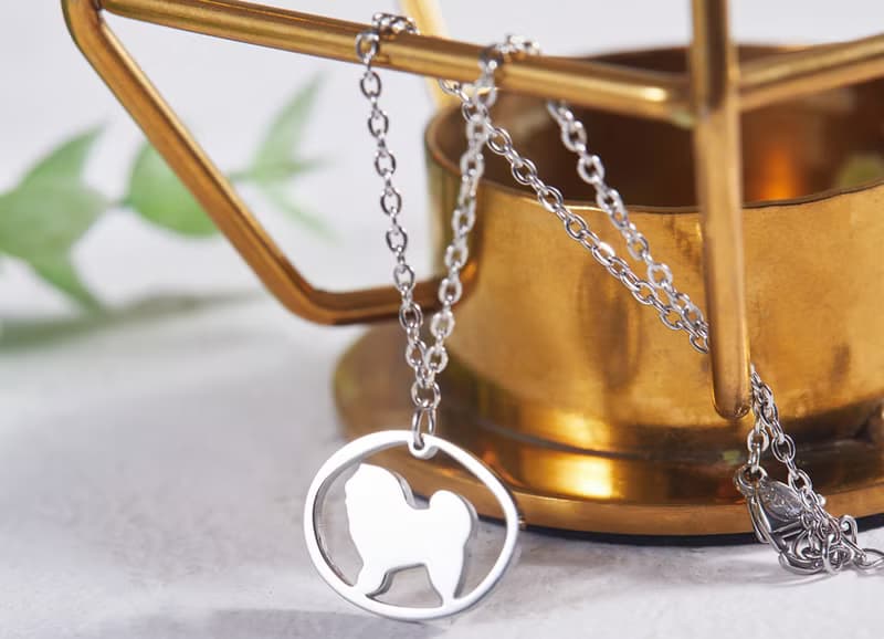 鬆獅犬手鍊 - 狗狗小印章系列-抗敏醫療鋼