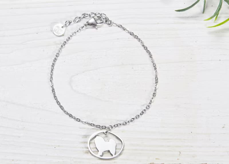 鬆獅犬手鍊 - 狗狗小印章系列-抗敏醫療鋼