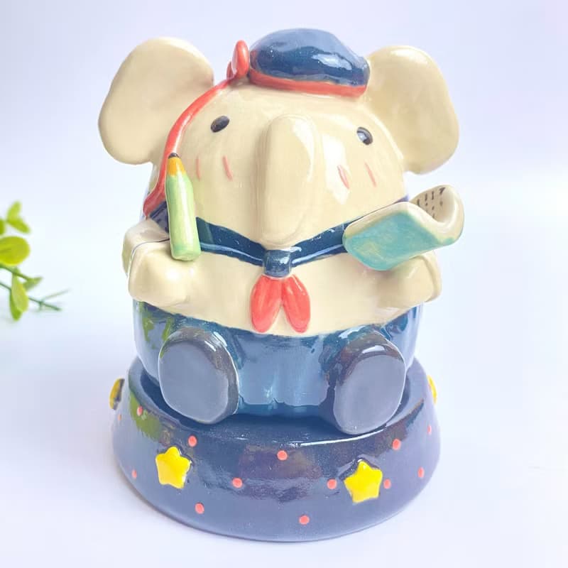 Handmade ceramic cute Ganesha special gift