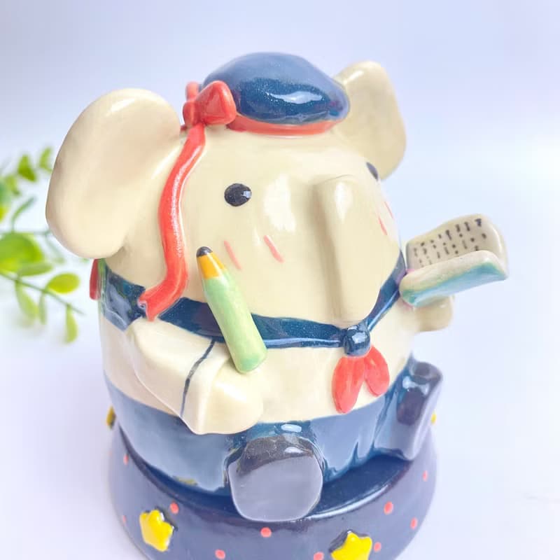 Handmade ceramic cute Ganesha special gift