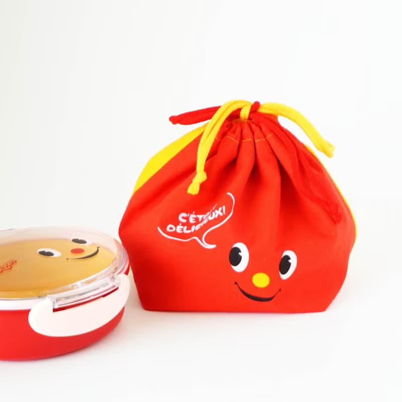 Nikyoro Drawstring Pouch Cooler Bag Cute High Quality Kids Bento Bentobox Japan