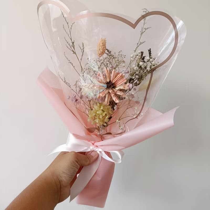 永生向日葵太陽花玫瑰滿天星花束 求婚結婚捧花外拍生日畢業禮物a