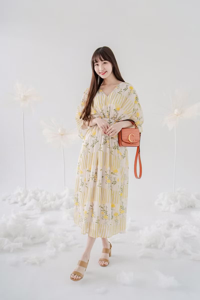 【日本千葉】維納斯女神長洋裝 v領 小湊日和 油菜花