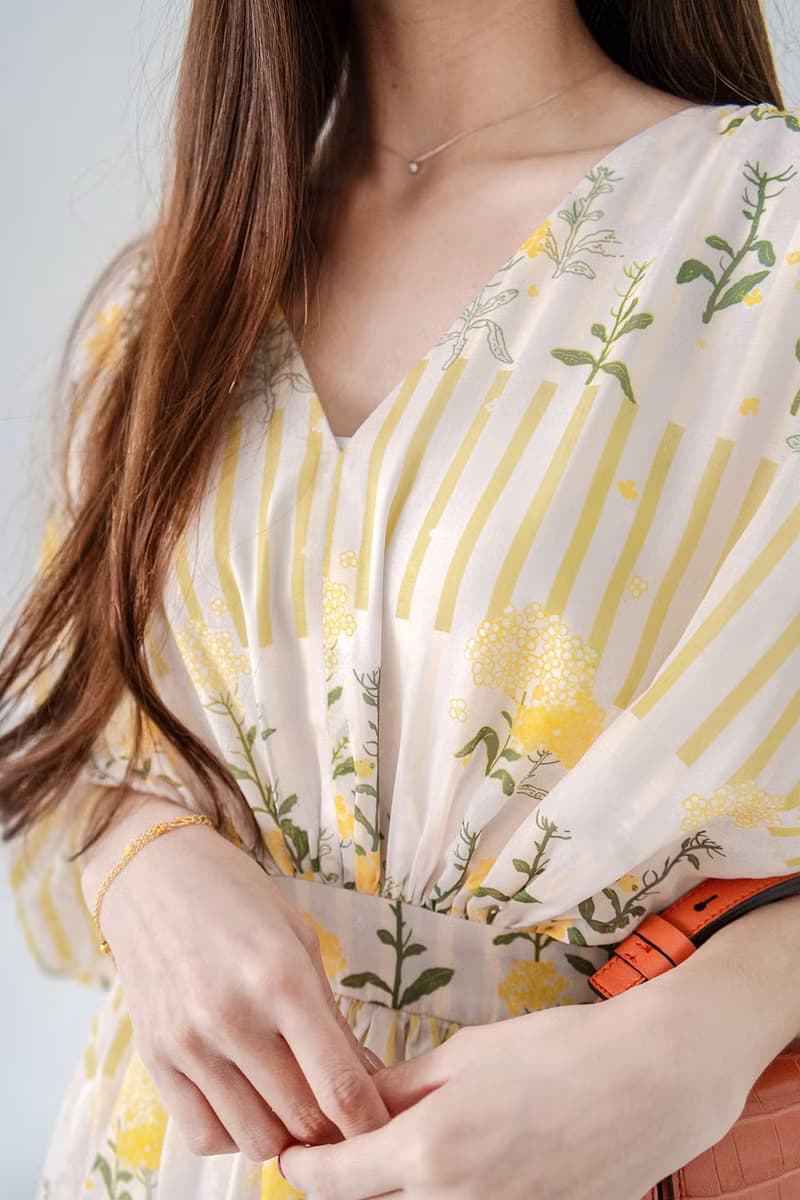 【日本千葉】維納斯女神長洋裝 v領 小湊日和 油菜花