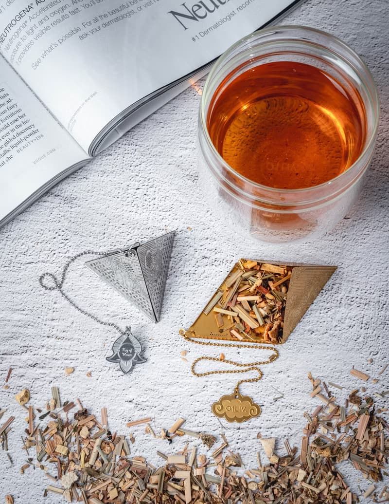 01LIV不銹鋼濾茶器 Tri 金色三角茶濾金字塔原創設計茶具創意禮物