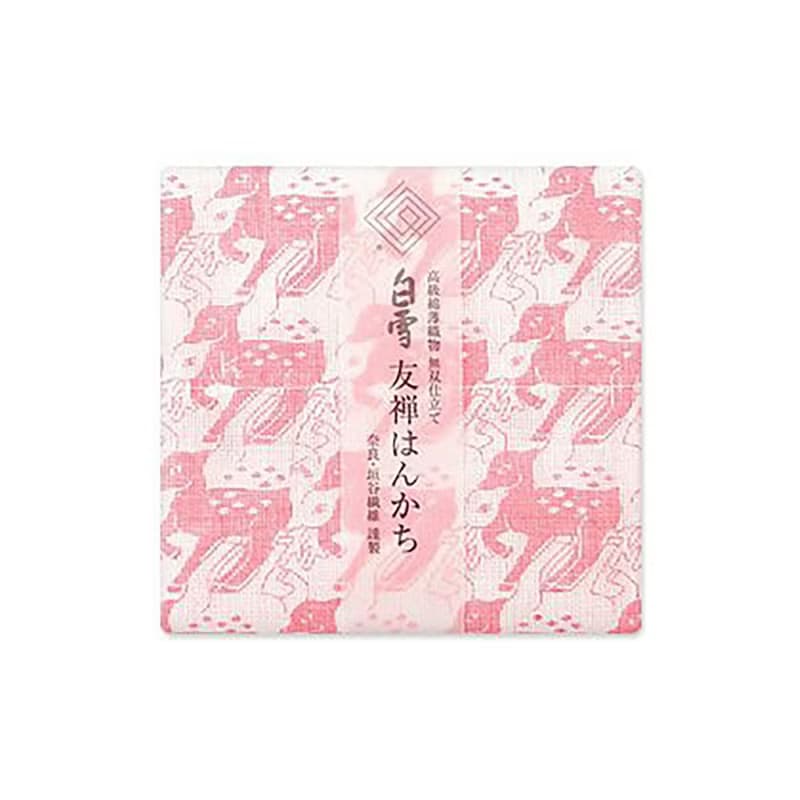 京友禪染手帕 / 鹿 粉紅色