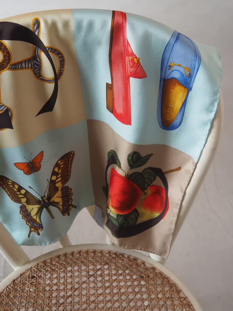 OLD GUCCI オールドグッチ マルチカラー スカーフ シルク ヴィンテージ