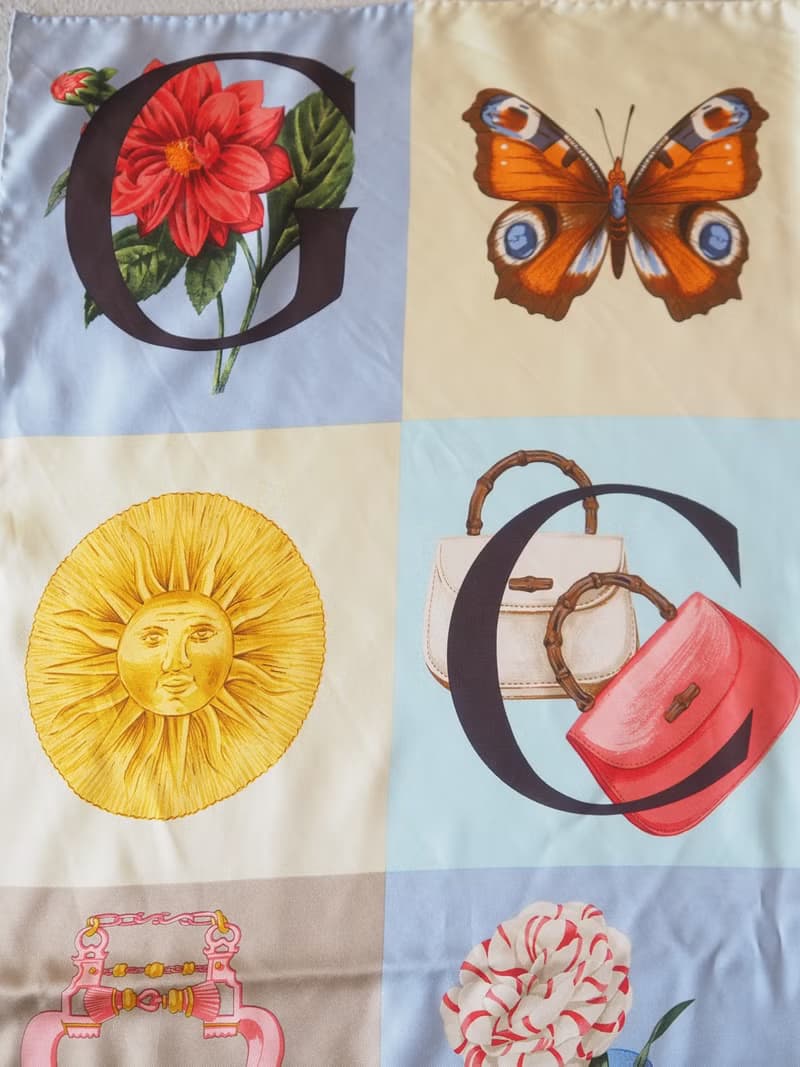 OLD GUCCI オールドグッチ マルチカラー スカーフ シルク ヴィンテージ