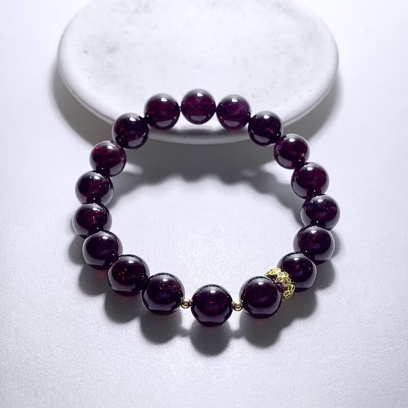 天然礦石 紅石榴石 10mm 手鍊