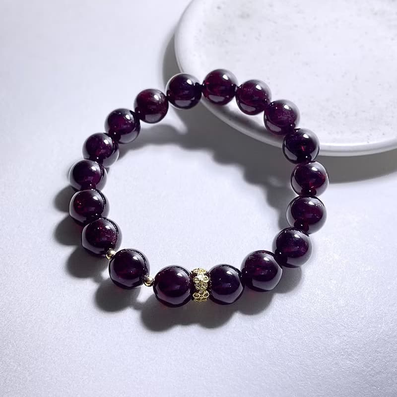 天然礦石 紅石榴石 10mm 手鍊