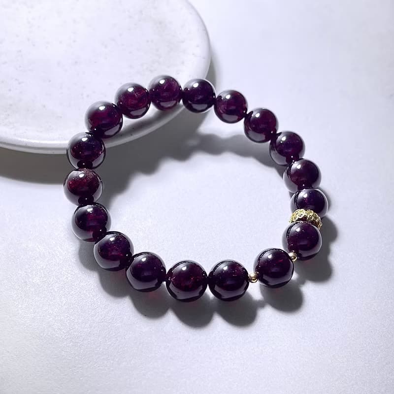 天然礦石 紅石榴石 10mm 手鍊