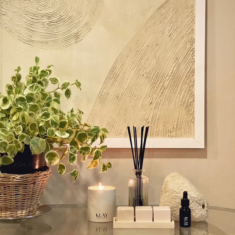 KLAY Cube ceramic diffuser with essential oils and fragrance oils