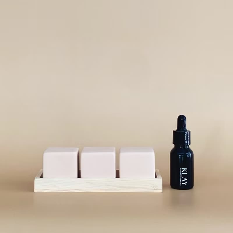 KLAY Cube ceramic diffuser with essential oils and fragrance oils