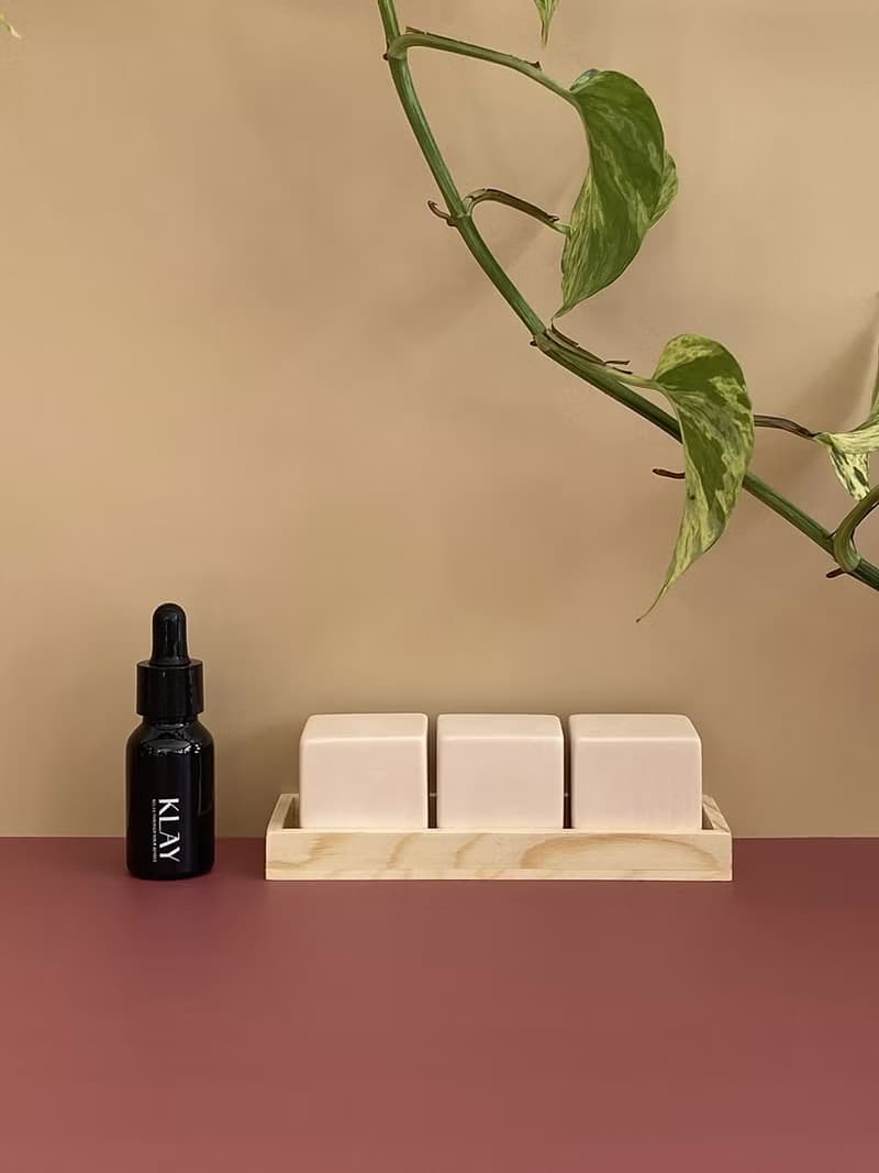 KLAY Cube ceramic diffuser with essential oils and fragrance oils