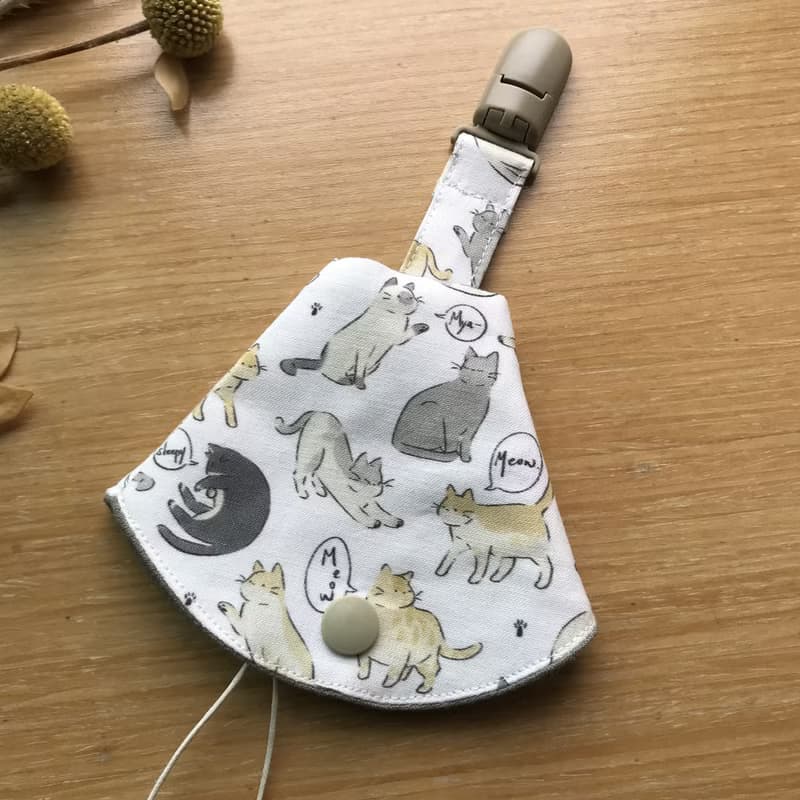 奶嘴套組 奶嘴套加奶嘴鏈 韓國布料貓奴係列