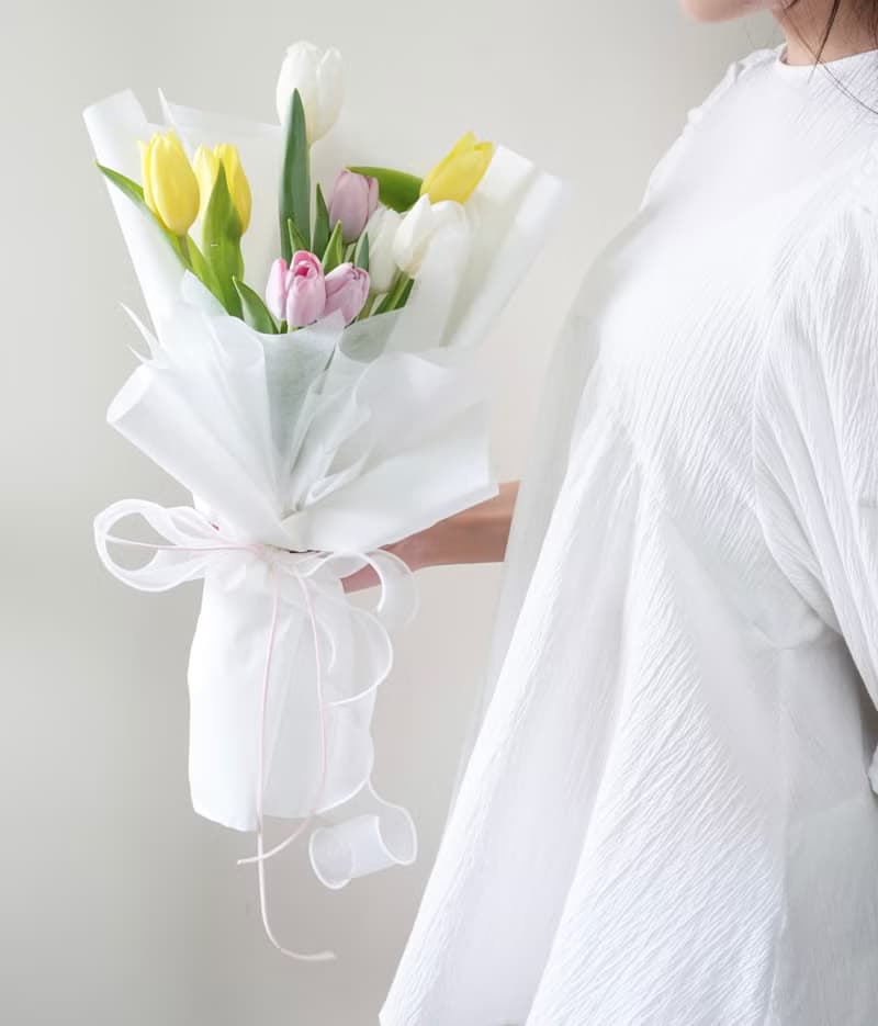畢業 鬱金香韓式花束  生日花束 女友禮物