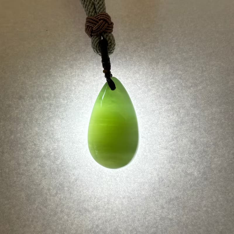 祝福 - 水雲玉光系列 - 台灣設計雕刻之翠玉項鍊
