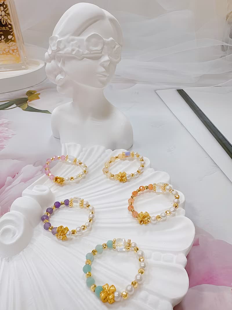 有錢花 水晶戒指珍珠戒指