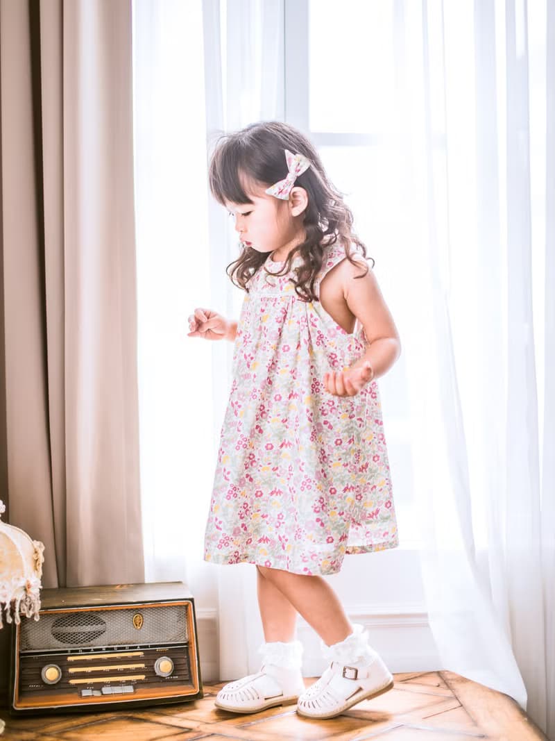 英國LIBERTY FABRICS女童有機棉法式優雅Audrey洋裝