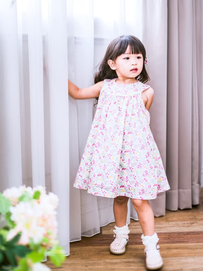 英國LIBERTY FABRICS女童有機棉法式優雅Audrey洋裝