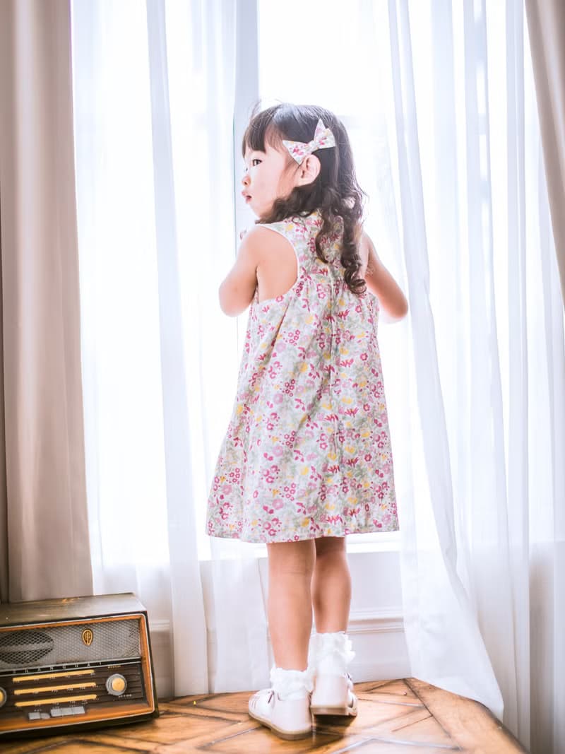 英國LIBERTY FABRICS女童有機棉法式優雅Audrey洋裝