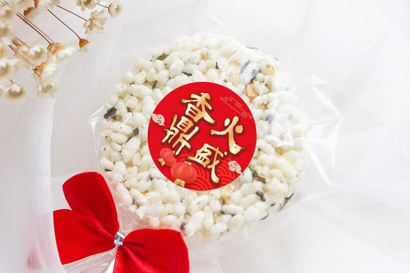 神明祝壽 棒裝 圓型米香 海苔爆米香餅 素食可 聖誕千秋 萬壽無疆