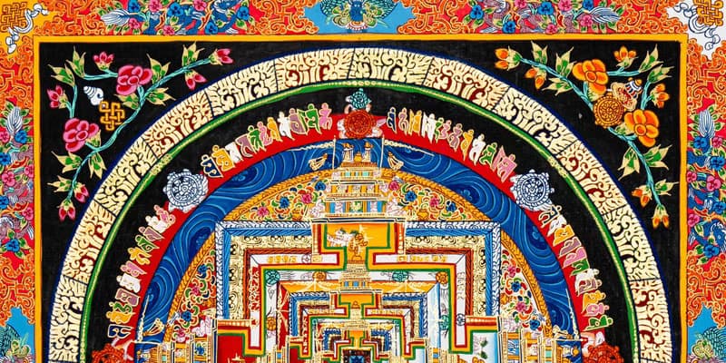西藏唐卡卡拉恰克拉曼荼羅   通向內在智慧和開悟之路