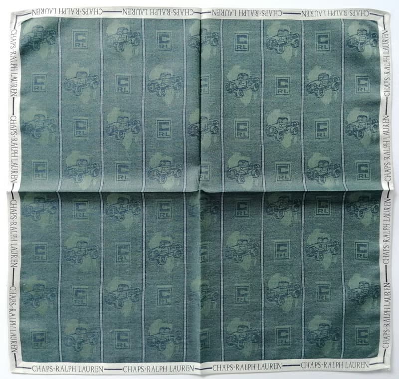 Chaps Ralph Lauren Vintage Handkerchief Green 19 x 18 inches