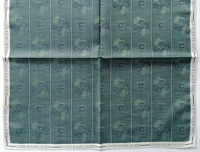 Chaps Ralph Lauren Vintage Handkerchief Green 19 x 18 inches