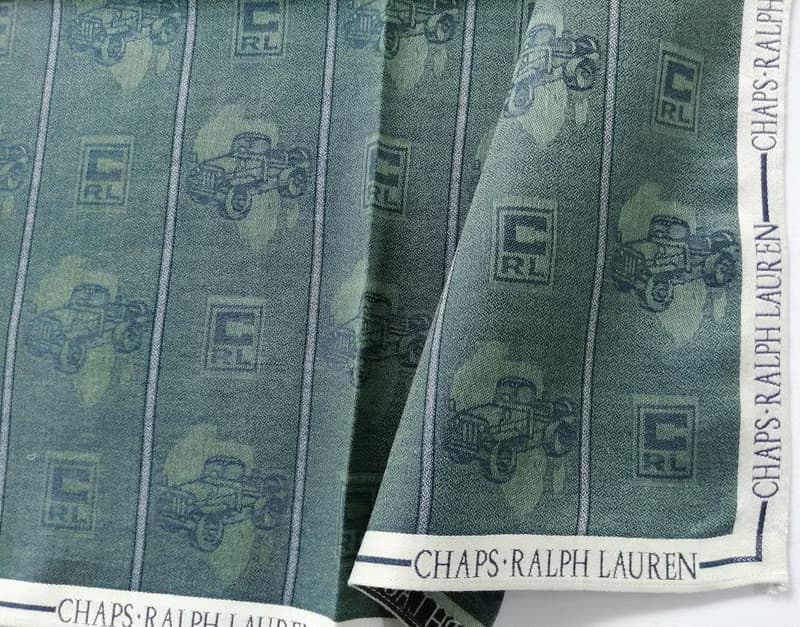 Chaps Ralph Lauren Vintage Handkerchief Green 19 x 18 inches