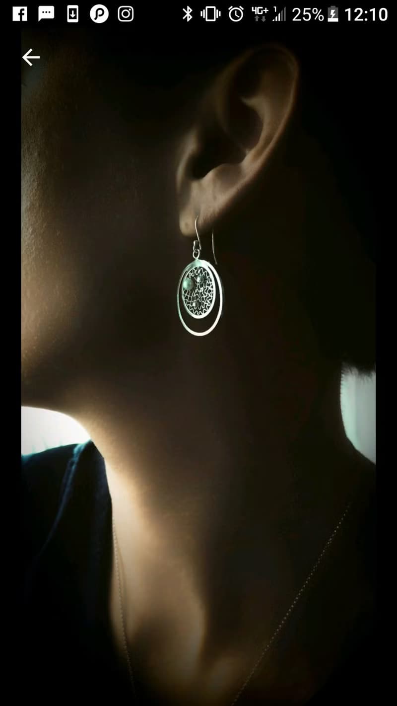 纍絲 Filigree 掐絲純銀手工耳環 耳夾訂製