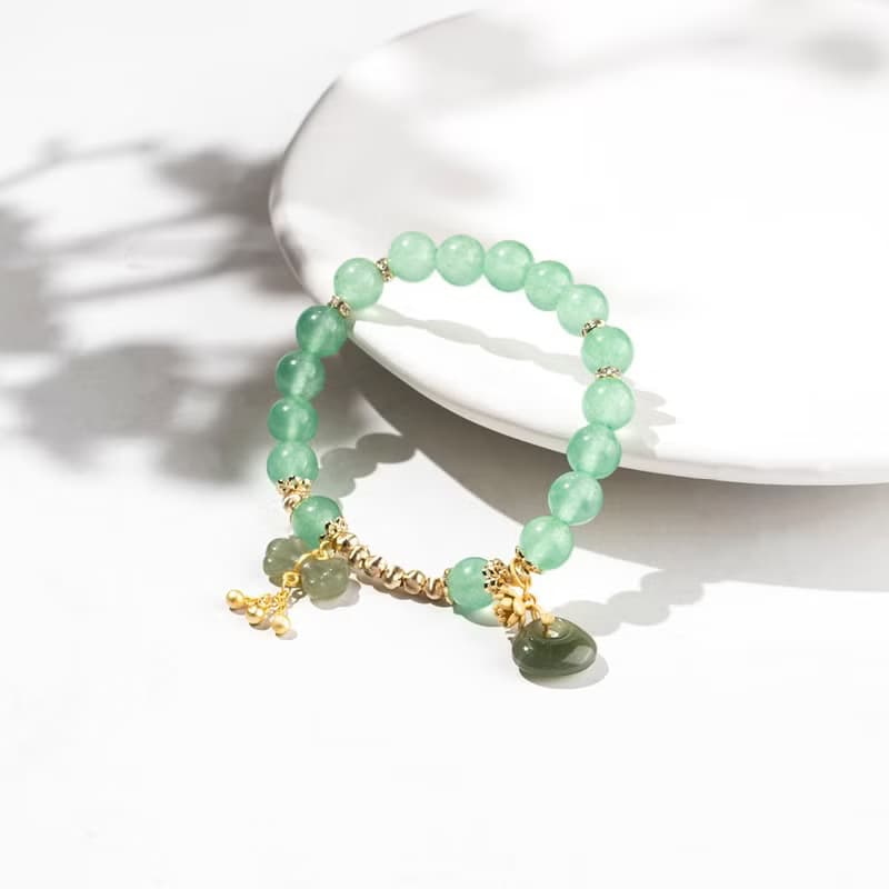 【古韻】翠玉沁-綠東陵手鍊