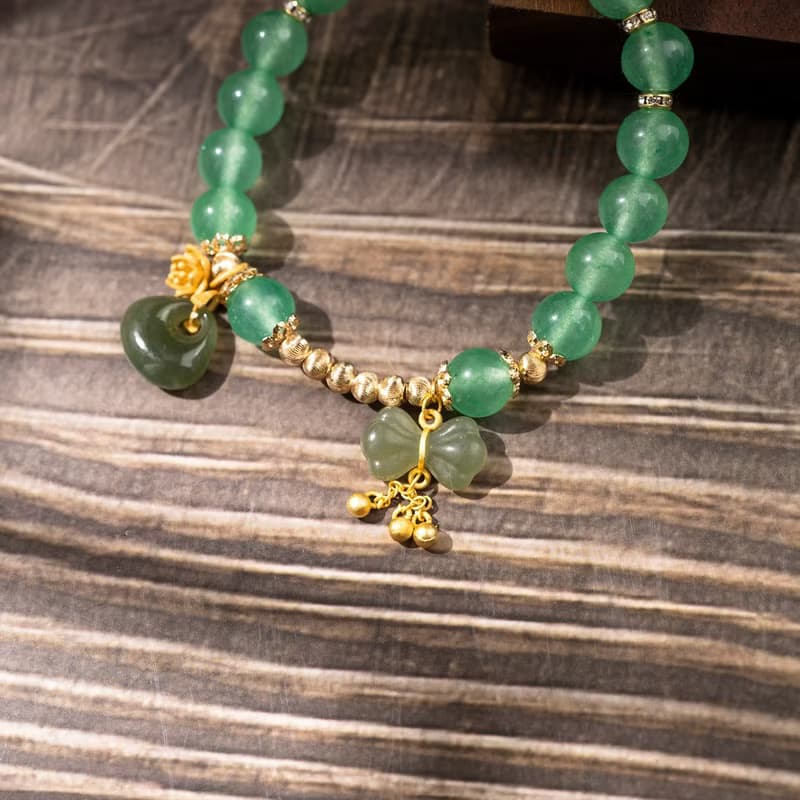 【古韻】翠玉沁-綠東陵手鍊