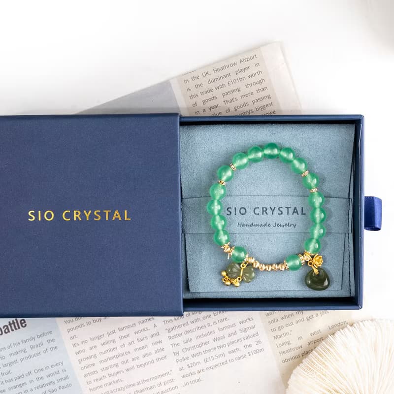 【古韻】翠玉沁-綠東陵手鍊