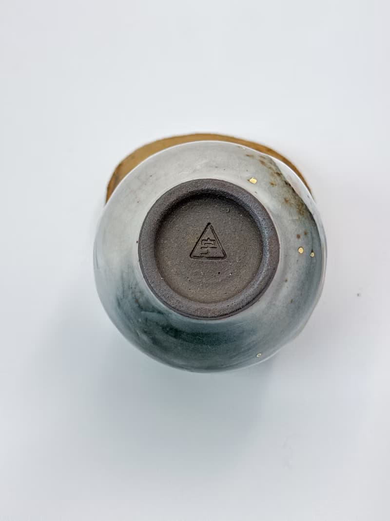 墨志野手握鎏金杯-開片系列-容量約200cc