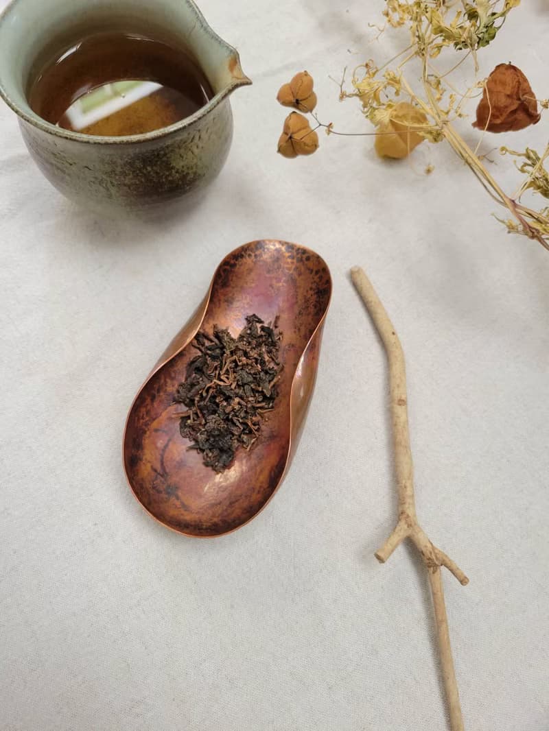 【茶則】樸趣/紅銅茶則