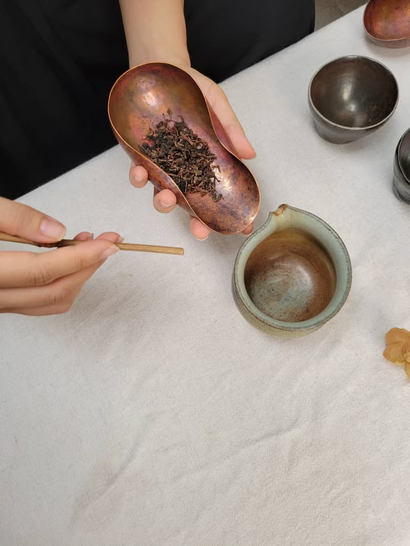 【茶則】樸趣/紅銅茶則