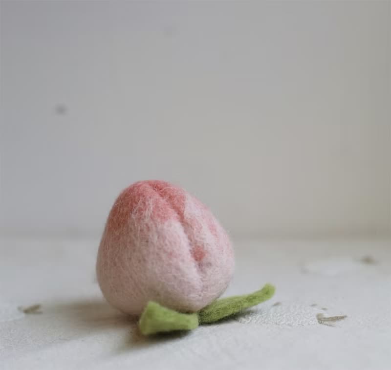 羊毛出在羊山上 羊毛氈  壽桃 水蜜桃 生日禮物 鑰匙圈