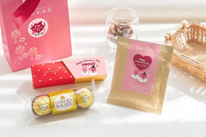 情人節禮物推薦 送禮組合禮袋A款 濾掛咖啡+閃金盒金莎巧克力