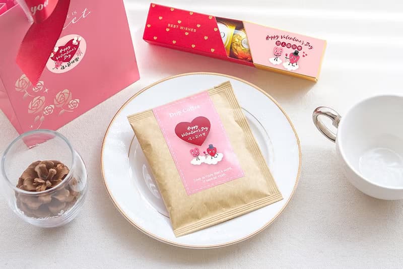 情人節禮物推薦 送禮組合禮袋A款 濾掛咖啡+閃金盒金莎巧克力