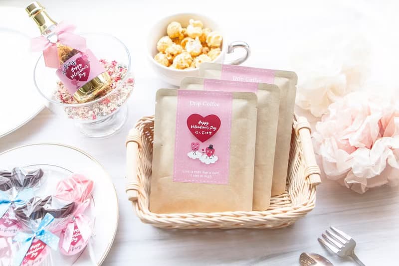 情人節禮物推薦 送禮組合禮袋A款 濾掛咖啡+閃金盒金莎巧克力