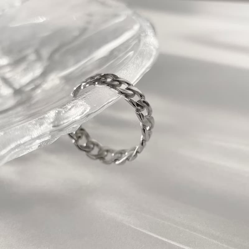 │簡約│個性鎖鏈 • 開口戒 • 純銀戒指 • 925silver • 個性