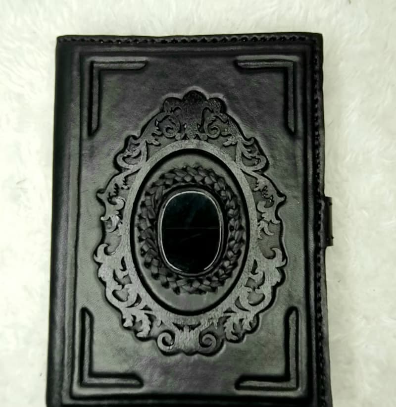 3D  leather notebook,dungeons and dragons book,grimoire,black mirror,gift,ritual