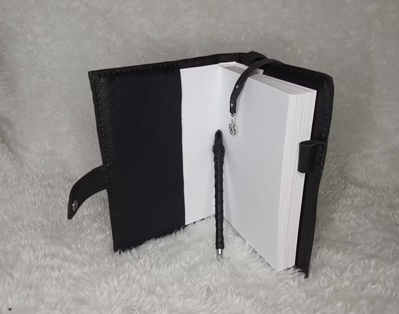 3D  leather notebook,dungeons and dragons book,grimoire,black mirror,gift,ritual