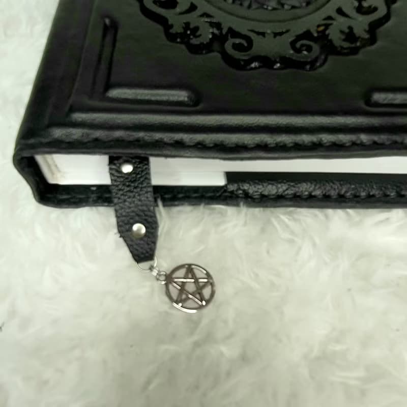 3D  leather notebook,dungeons and dragons book,grimoire,black mirror,gift,ritual
